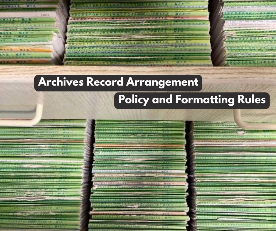 Archives Record Arrangement