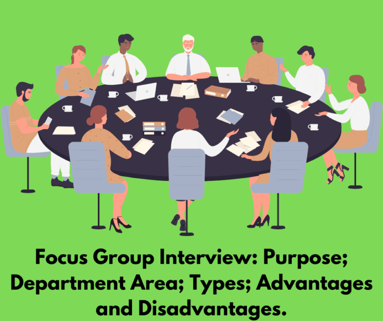 Focus Group Interview: Purpose; Department Area; Types; Advantages and ...