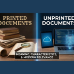 Printed and Unprinted Documents: Meaning, Characteristics, and Modern Relevance